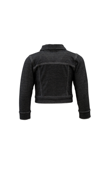 Black roses denim jaknica