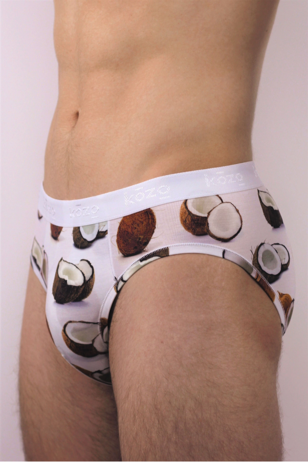 Muške gaće Slip premium - print Kokos