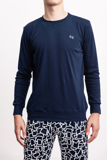 Muška pidžama Navy Blue - produženi gornji dio