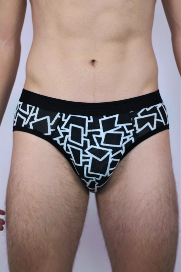 Muške gaće Slip premium - print Squares