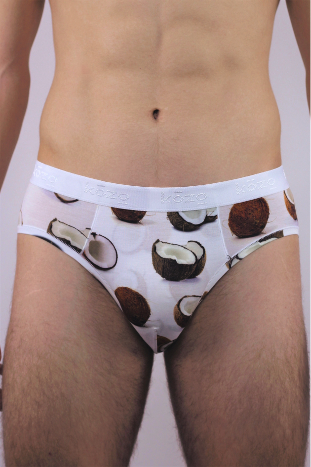 Muške gaće Slip premium - print Kokos