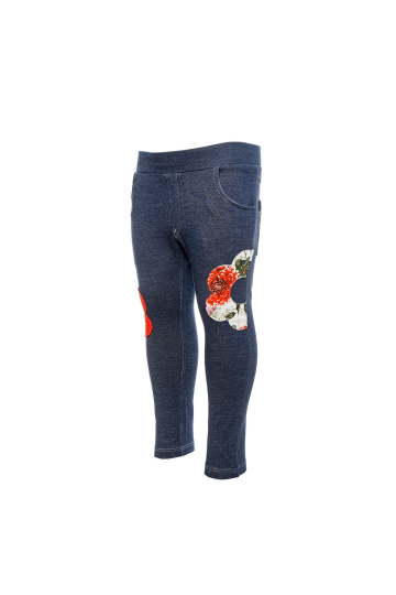 Denim hlače - Red Flowers
